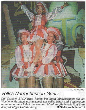 Volles Narrenhaus in Garitz